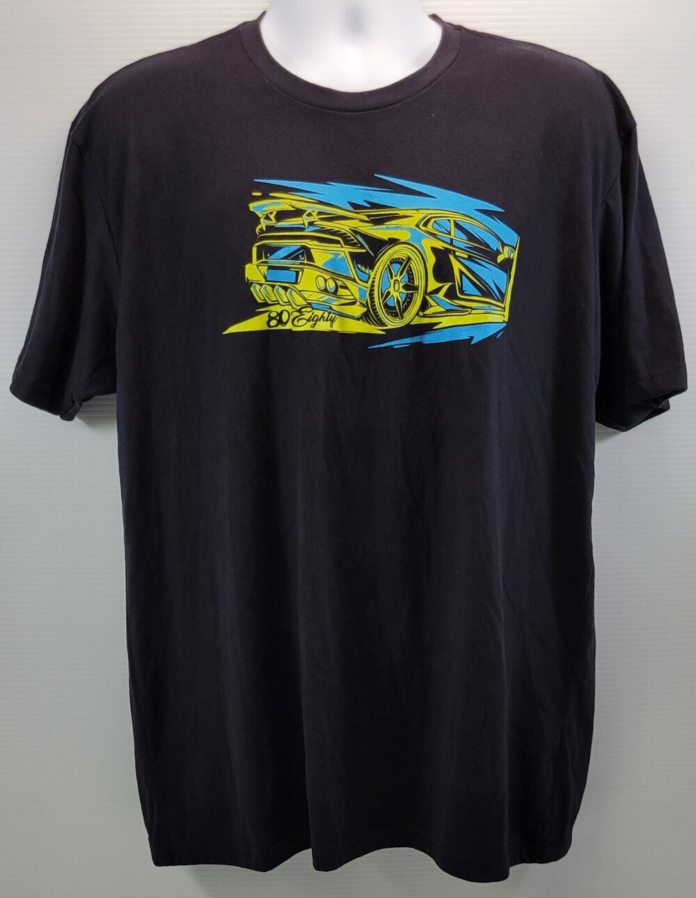 A) 80Eighty Car Sketch Men Black T-Shirt Next Level Apparel XL
